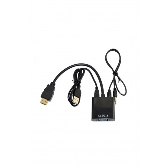 Maxgo 2114 Hdmi To VGA Kablo Çevirici Dönüştürücü Receiver Uydu Ps3 Ps4 Xbox Pc Notebook