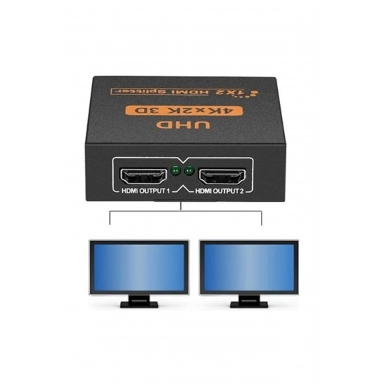 Maxgo 2123 2 Port Hdmi Splitter Çoklayıcı - 4K Çözünürlük 2160P Switch