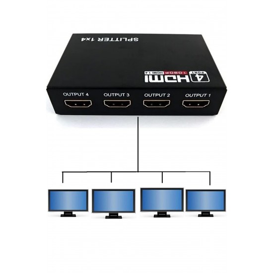 MAXGO 2142 4 Port Hdmi Çoklayıcı Splitter Switch Çoğaltıcı Çoklu Ekran