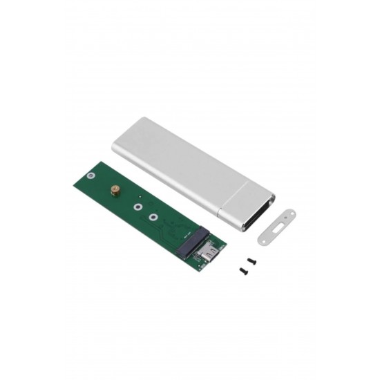 Maxgo 3015 M.2 Sata SSD Ngff To Type C USB 3.0 B-Key Mini Çevirici Adaptör Harici Harddisk Kutusu