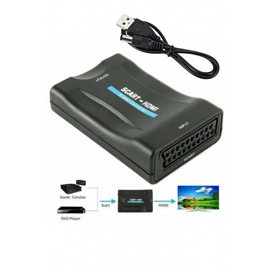 Maxgo 3016 Scart To Hdmi AV Video Dönüştürücü Adaptör